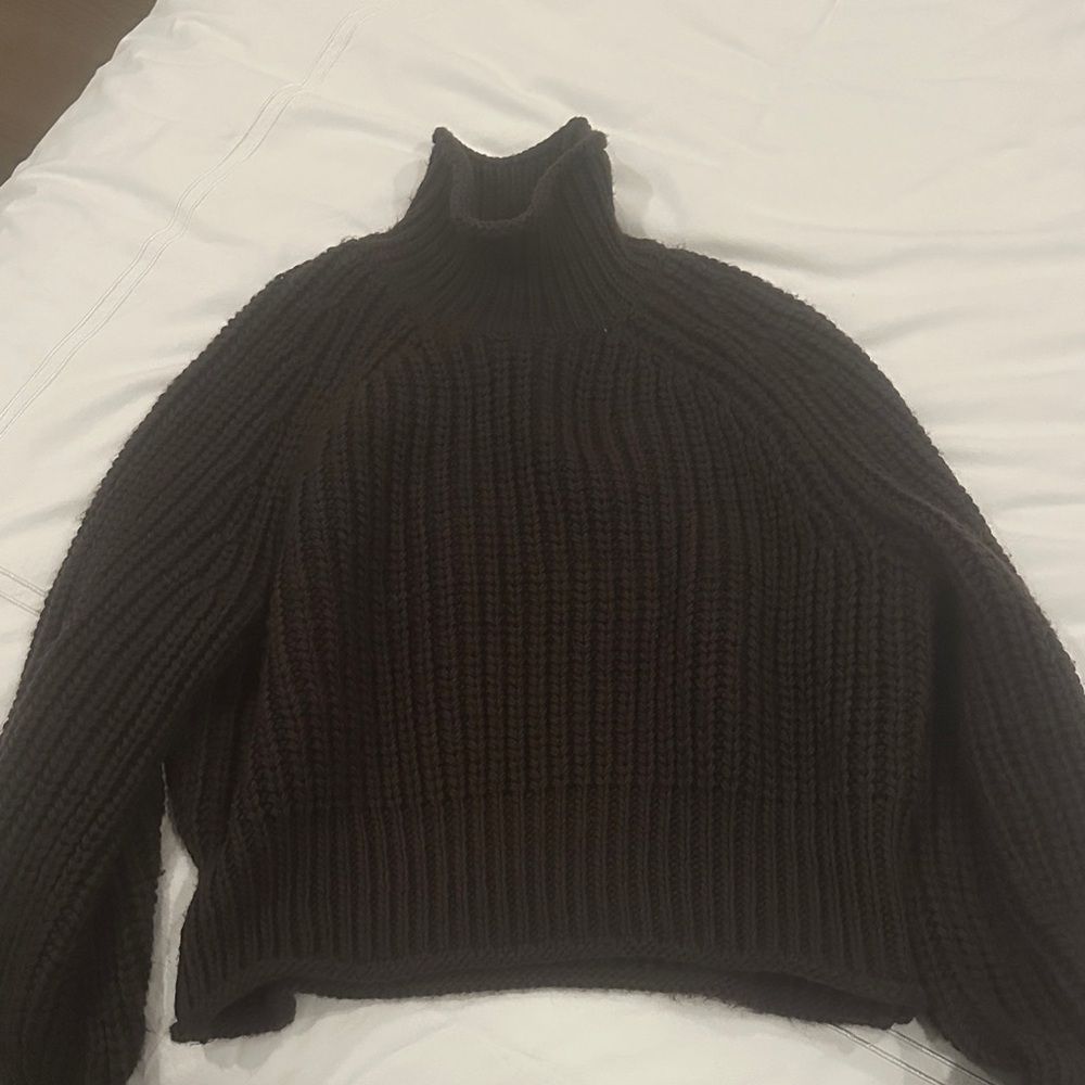 Chic Brown Turtleneck Sweater